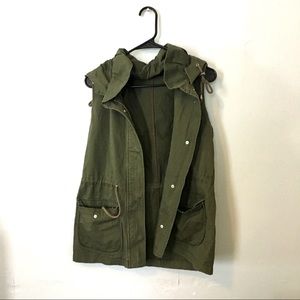 Olive green vest